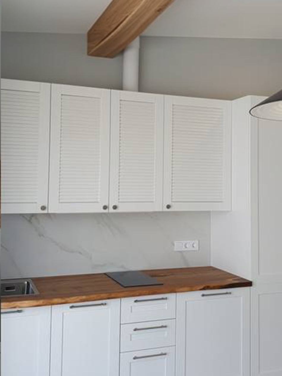 Комплект: подоконник + столешница + короб из массива карагача 3