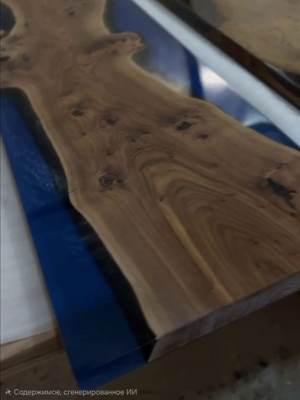 Столешница со смолой по краям