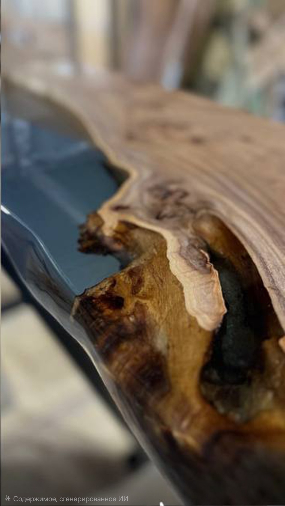 Барная стойка из карагача на подстолье лофт