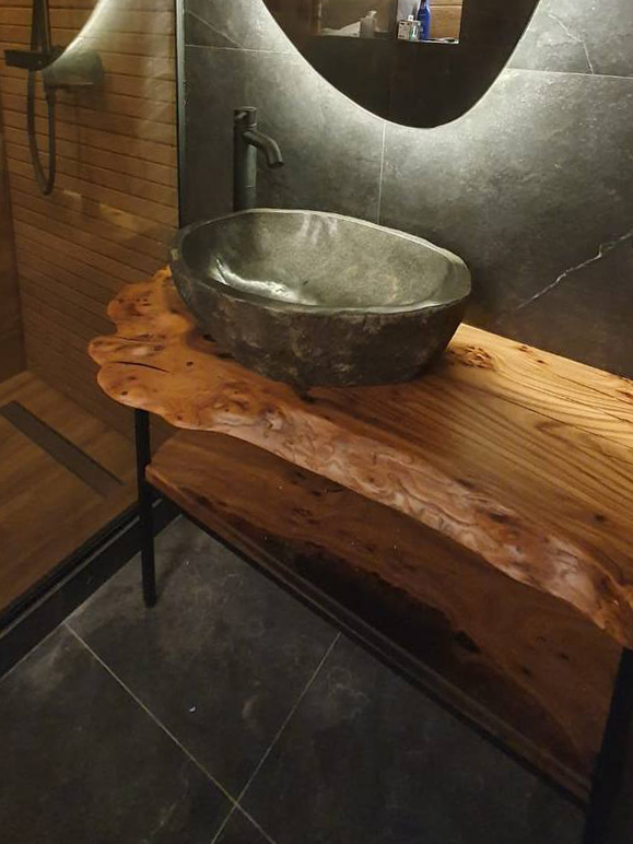 Тумба для ванной из карагача