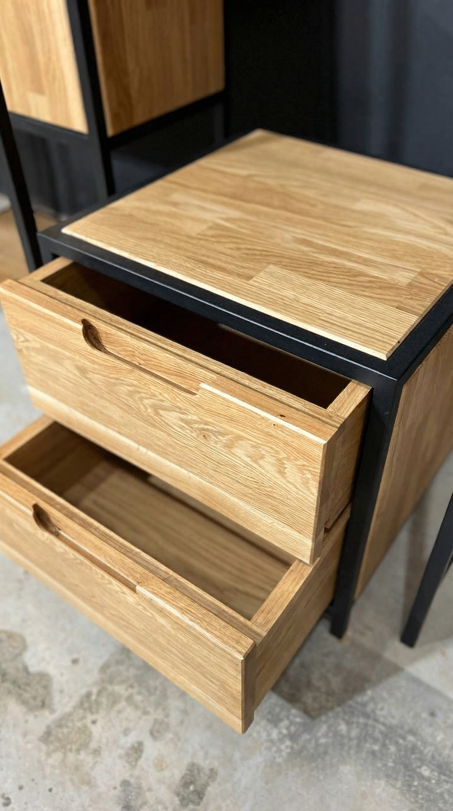 Стеллаж с тумбочкой и письменным столом 2